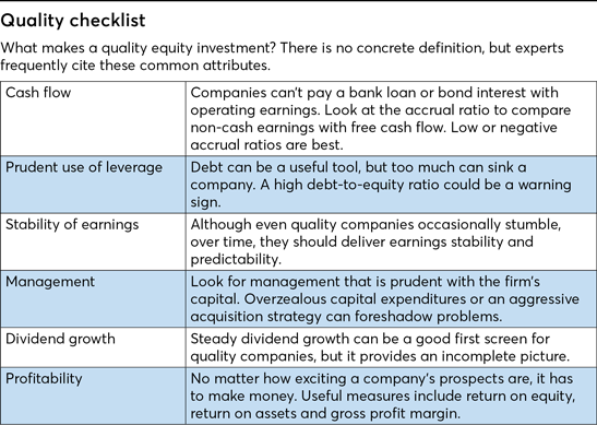 How to measure quality investments | Financial Planning