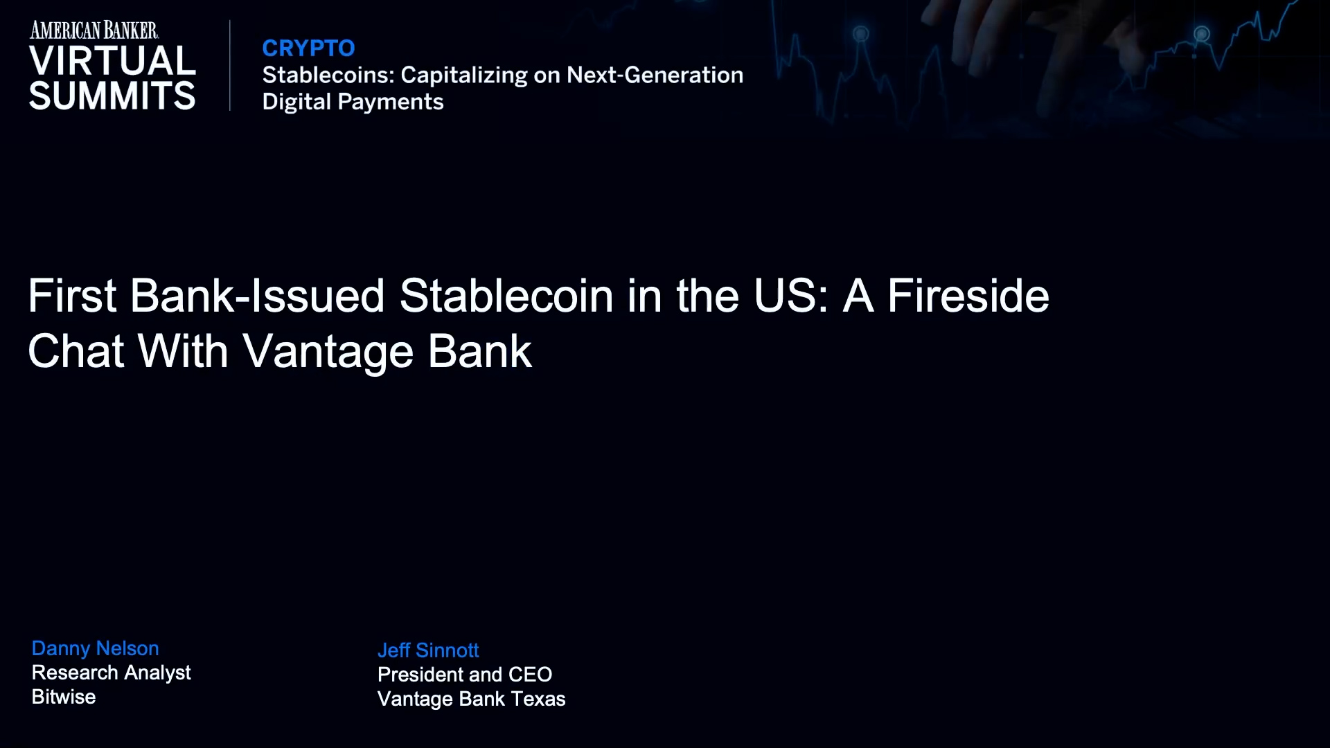 First Bank-Issued Stablecoin in the US: A Fireside Chat With Vantage Bank |  American Banker