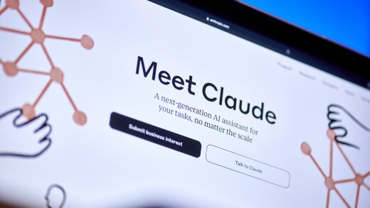 Screen shot of Anthropic's Claude generative AI assistant