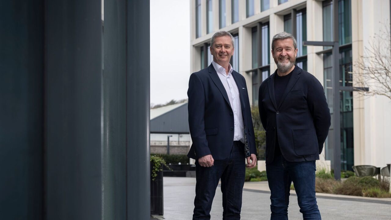 Peter Bermingham and Paul Prendergast standing together