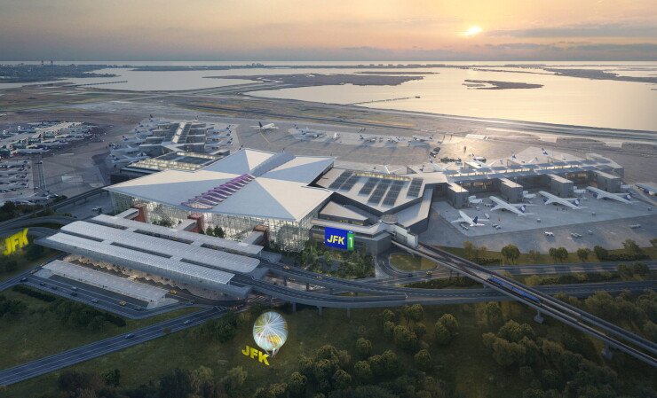 Rendering of under-construction New Terminal One at New York's JFK airport