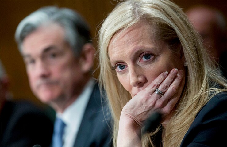 Lael Brainard, right, and Jerome Powell.