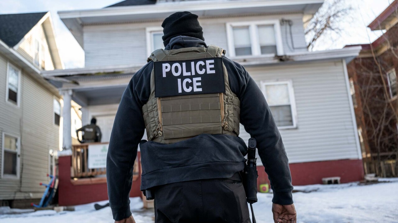 ICE agents in Minneapolis in January.
