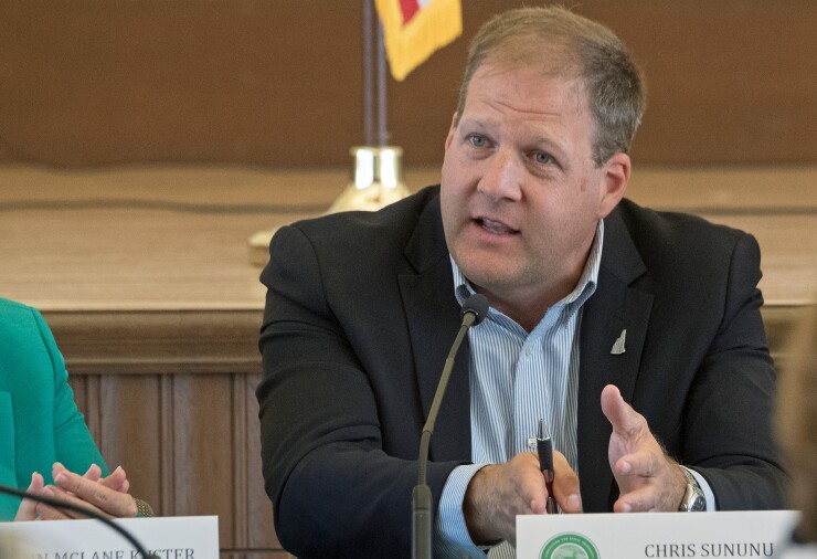 New Hampshire Gov. Chris Sununi at a U.S. Department of Agriculture event in Wolfeboro, N.H., on Sept. 1, 2017.