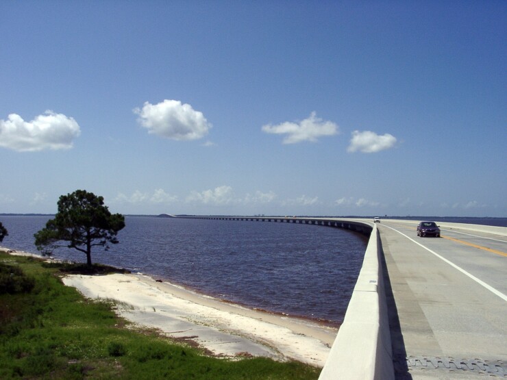 Garcon Point toll bridge in north Florida