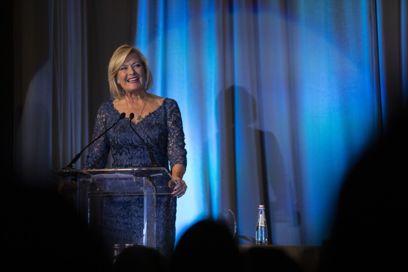 Courtney Shea, winner of the Freda Johnson Award for Trailblazing Women in Public Finance/Private Sector.