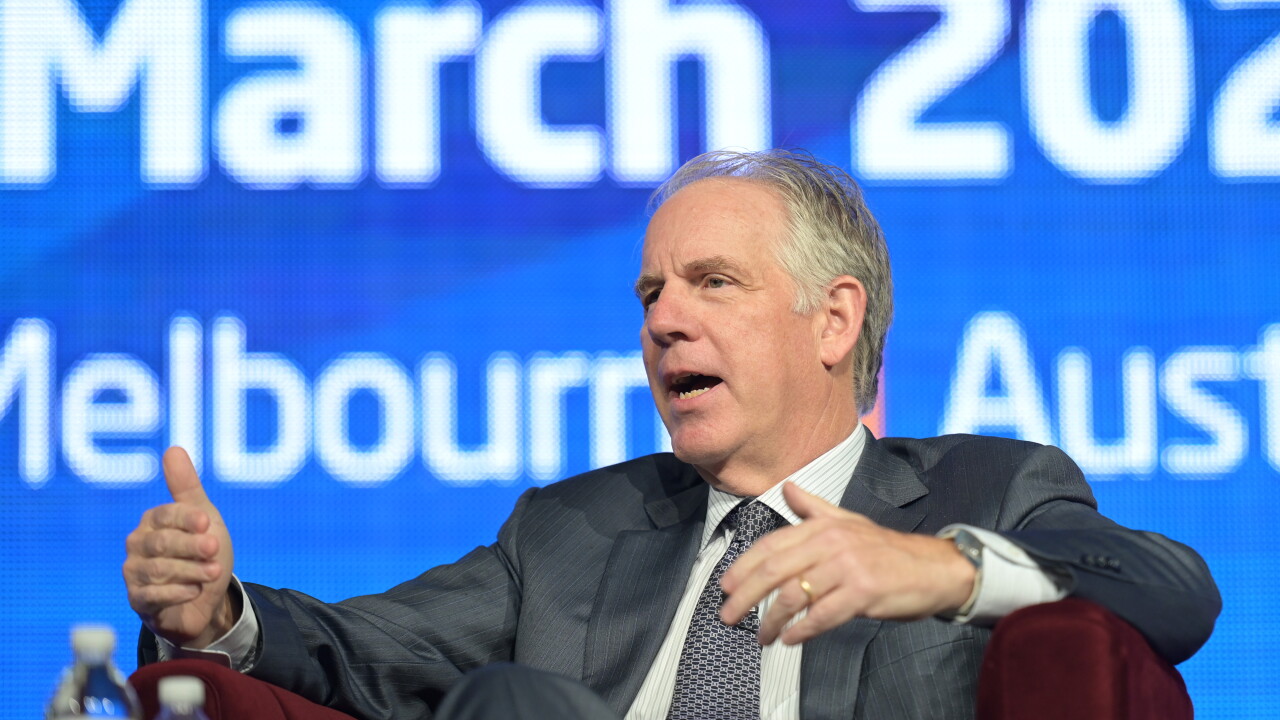 A picture of Jim Zelter, president of Apollo Global Management at a conference in Melbourne in March.