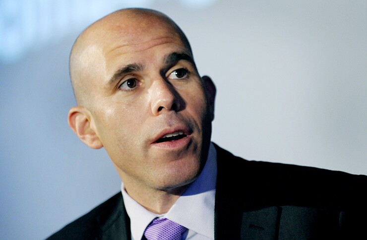 Scott Rechler, chairman and chief executive officer of RXR Realty LLC, speaks at the Bloomberg Commercial Real Estate conference in New York, U.S., on Wednesday, Nov. 9, 2011. He was appointed to the MTA board in 2017