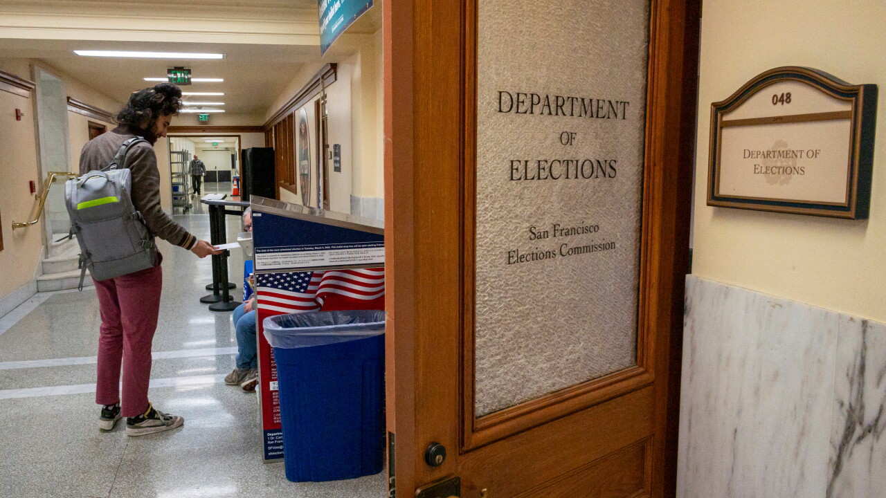 Department of Elections (San Francisco) door sign