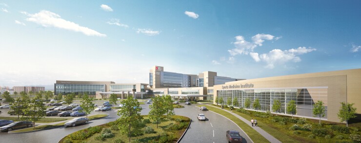 Rendering of Ahuja Medical Center Campus expansion
