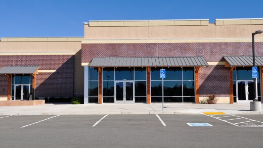 New Shopping Center made of Brick Facade