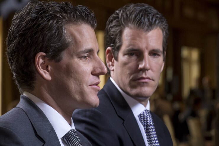 Cameron (left) and Tyler Winklevoss, CEO and CFO, respectively, of Gemini Trust Company.