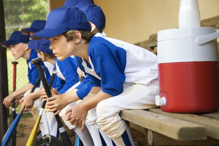 kids playing baseball