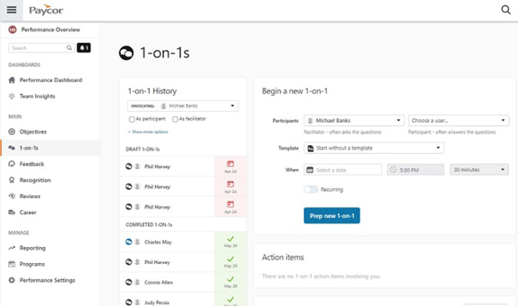Screenshot of HRMS Paycor