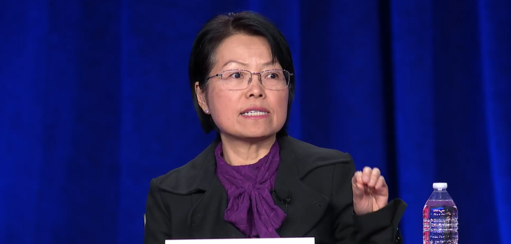 Christina Ho speaking at an AICPA conference when she was a member of the PCAOB