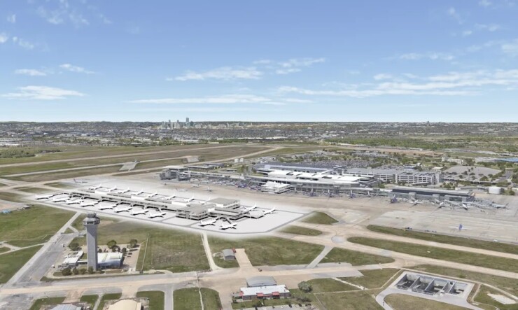 Rendering of new Austin airport concourse