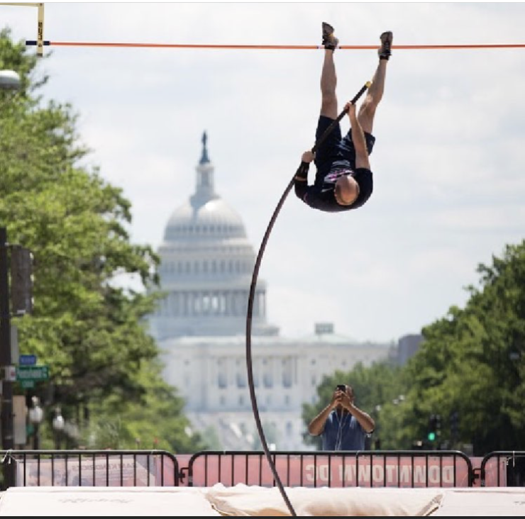 Mark Cortazzo pole vaulting