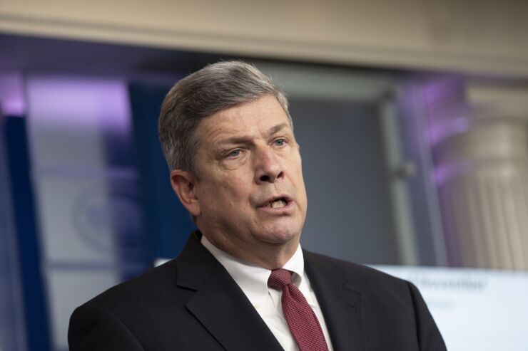 John Porcari, then part of a Biden adminstration transportation task force, speaks during a news conference at the White House on Jan. 5, 2022.