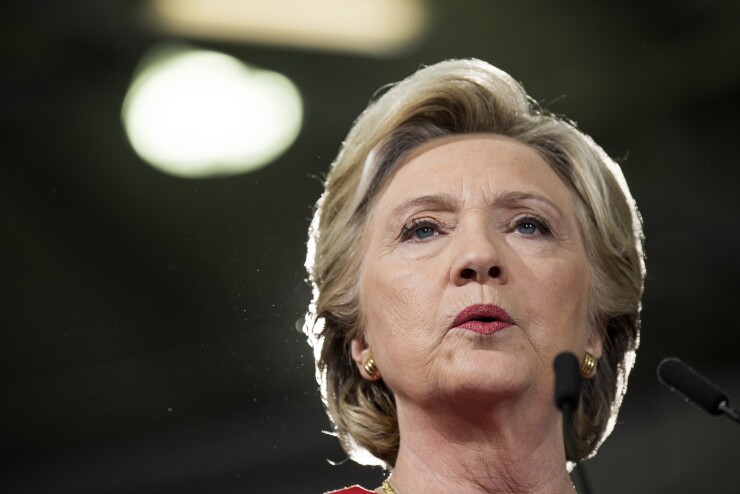 Hillary Clinton, 2016 Democratic presidential nominee, speaks during a campaign event in Cleveland, Ohio, U.S., on Monday, Oct. 31, 2016.