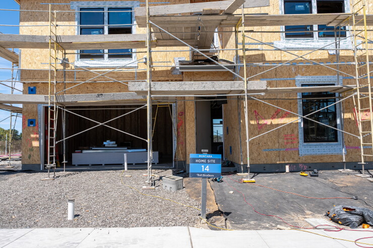 Houses under construction