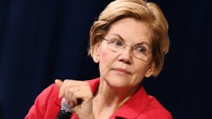 Cropped Senator Elizabeth Warren, Democrat from Massachusetts and 2020 presidential candidate, in Las Vegas, on Oct. 2, 2019