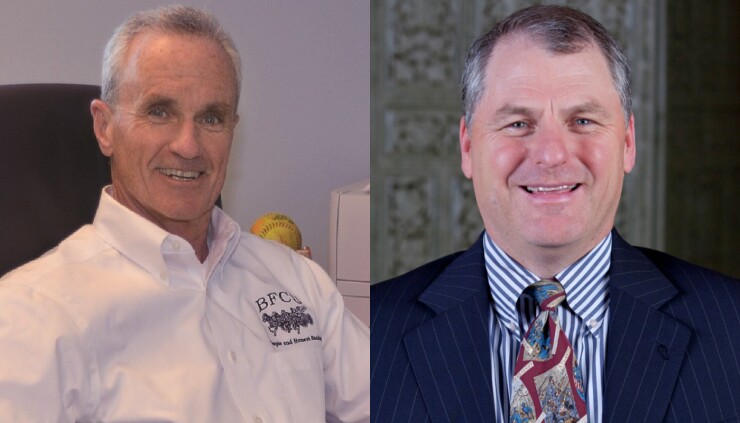 John “Bernie” Winne, CEO of Boston Firefighters Credit Union; John Cassidy, outgoing CEO of Sierra Central Credit Union