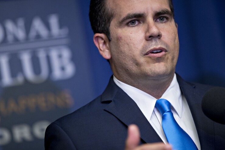 Ricardo Rossello, governor of Puerto Rico, speaks during a news conference at the National Press Club in Washington, D.C.