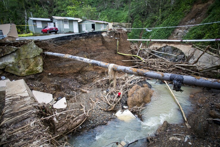 Puerto Rico bridge destroyed by Hurricane Maria