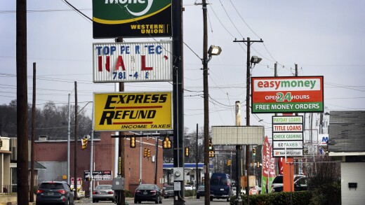Payday lender signage