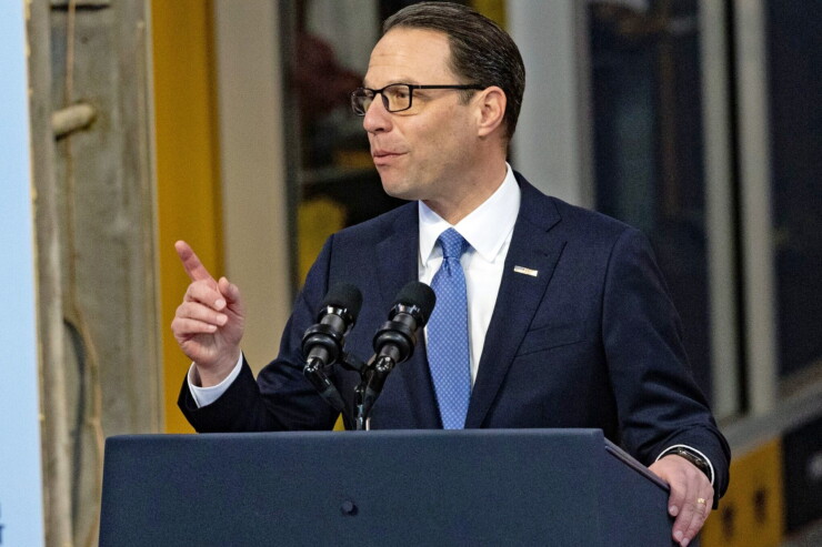 Gov. Josh Shapiro speaks in Philadelphia in March 2023