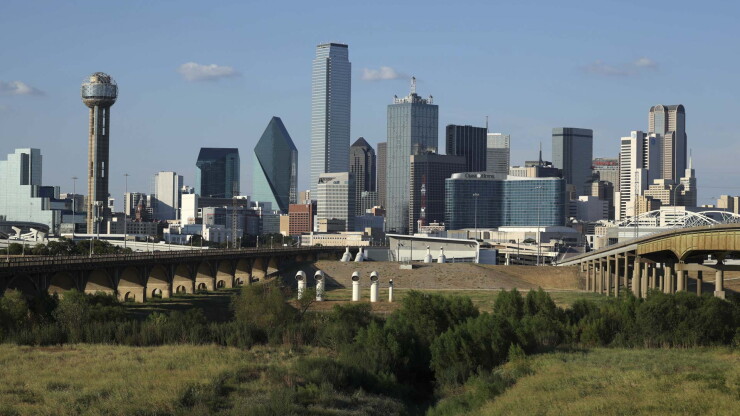The skyline of Dallas, Texas