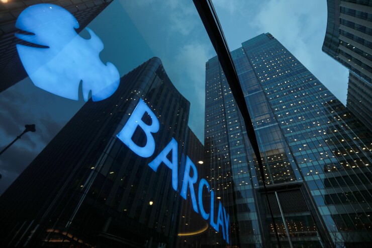 Barclays window sign