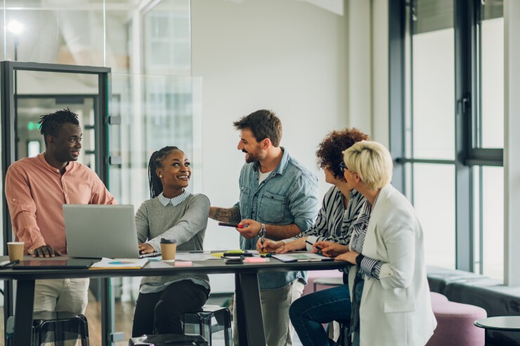 Group of employees in office