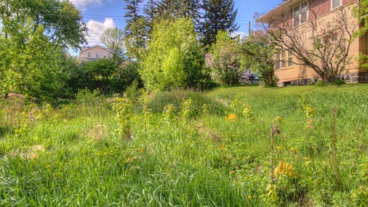 Vacant Lot in Duluth, Minnesota after a House was torn down several years ago