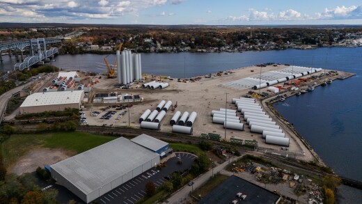 Revolution Wind turbine assembly site in New London, Connecticut