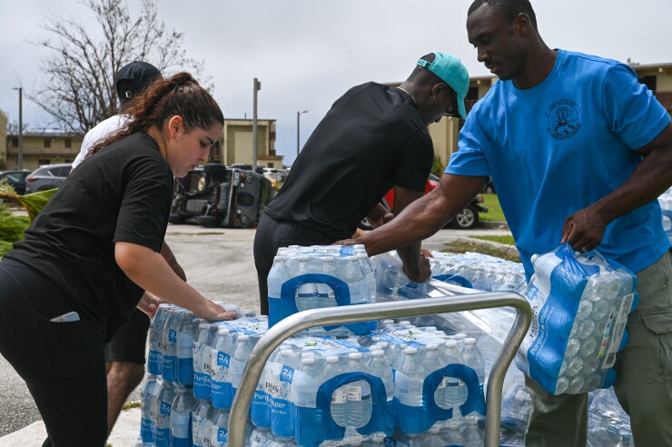 Water distribution after Typhoon Mawar