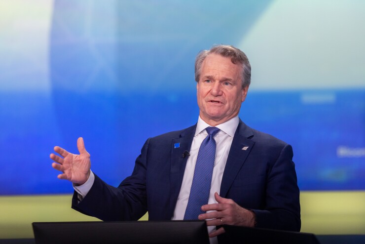 Bank of America CEO Brian Moynihan during a Bloomberg Television interview