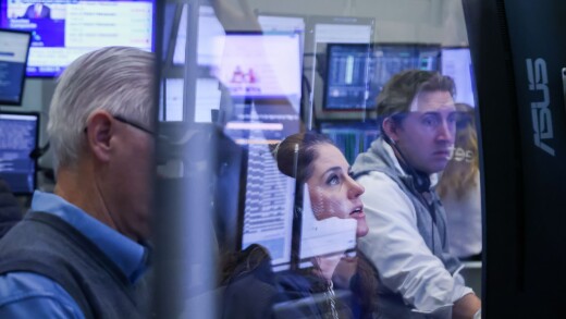 Traders at the New York Stock Exchange as stocks extend tech-fueled gains on rate-cut Hopes
