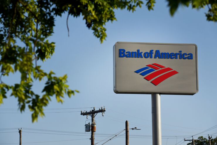 Bank of America branch sign