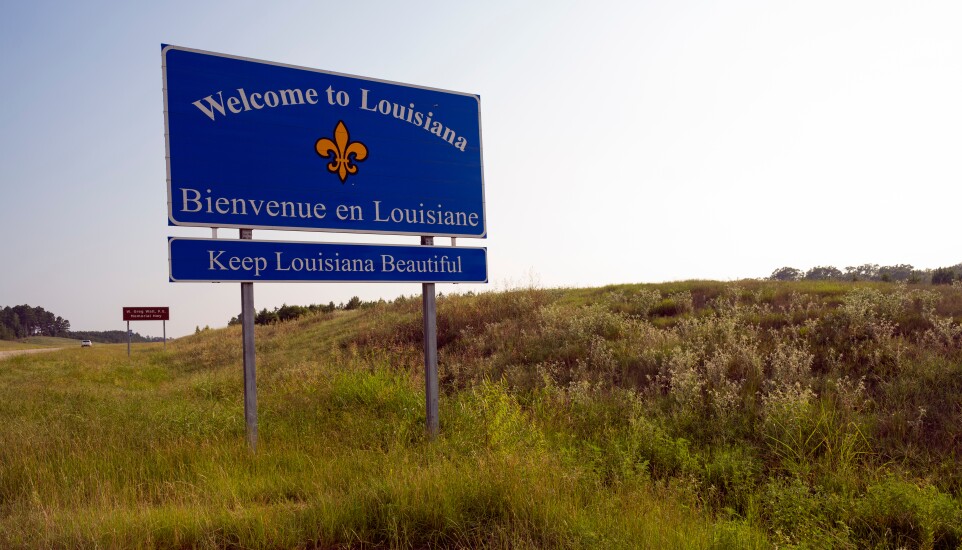 Welcome to Louisiana sign