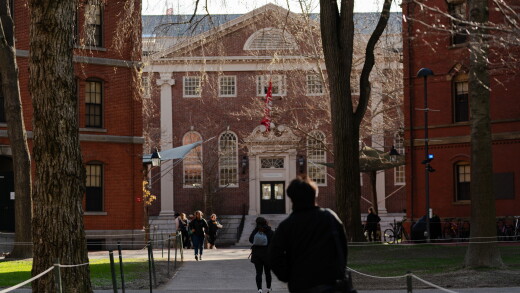 Harvard University campus in Cambridge, Massachusetts