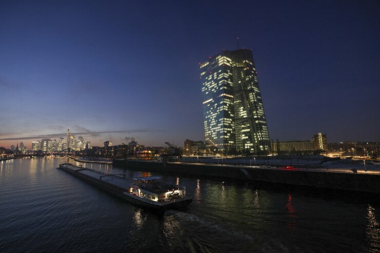 European Central Bank headquarters in Frankfurt, Germany.