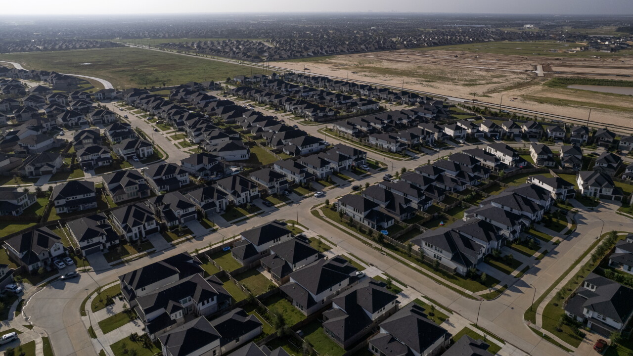A housing development under construction in Texas.