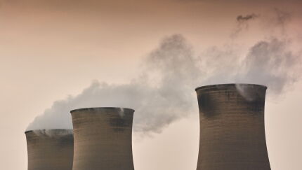 Coal-fired power station cooling towers