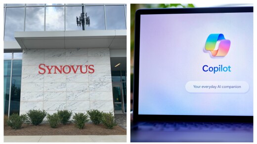 Synovus branch and image of Microsoft Copilot