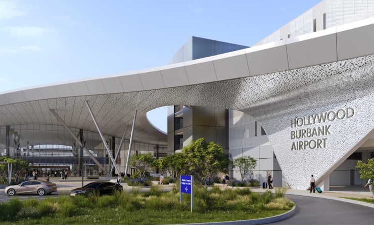 Rendering of future Burbank airport terminal