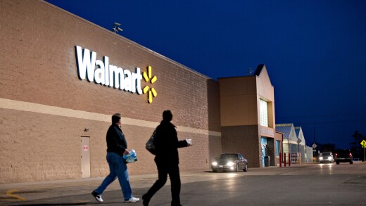 walmart store and customers