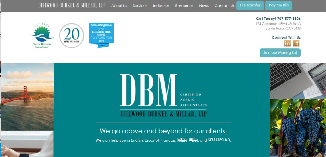 Best Firms 2020 - Dillwood Burkel & Millar