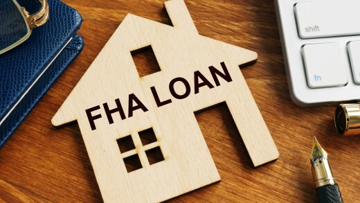 FHA loan written on the model of home.