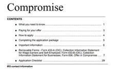 Form 656 Offer in Compromise booklet